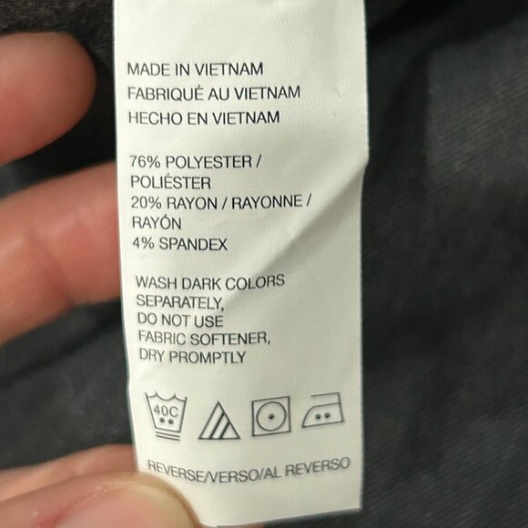 Van Heusen Mens Gray Straight Fit Dress Pants Size 44x30 Made In Vietnam Tailore - Picture 6 of 9